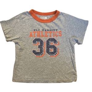 3T short sleeve shirt gray crewneck